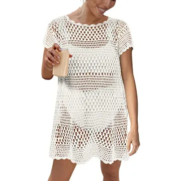 Caracilia Women Swimsuit Coverup Crochet Bathing Suit Cover Ups for Swimwear Swim 2025 Summer Bikini...