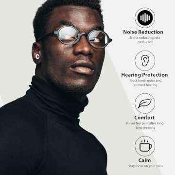 Concert Ear Plugs, Yawsoy High Fidelity Noise Cancelling Ear Plugs, Reusable Ear Plugs for Musicians...