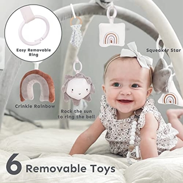 5-in-1 Thick Plush Baby Play Gym for Infant