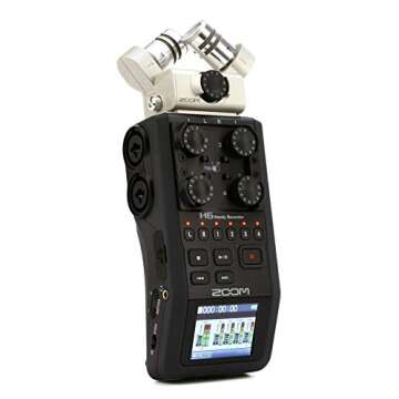 Zoom H6 Portable 6-Track Recorder - Versatile, High-Quality Audio for Music, Podcasts, and Video Rec...