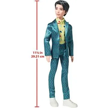 Mattel BTS 11-in RM Fashion Doll, Based on Bangtan Boys Global Boy Band, Highly Articulated Figure, Toy for Boys and Girls Age 6 and Up.