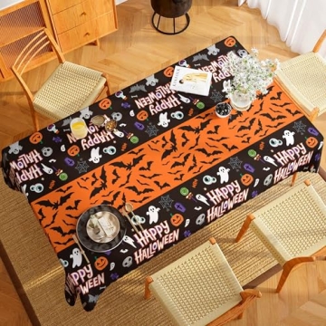 OHOME Halloween Decorations - 2 Pack Plastic Tablecloth for Halloween Party Decorations | Skeletons ...