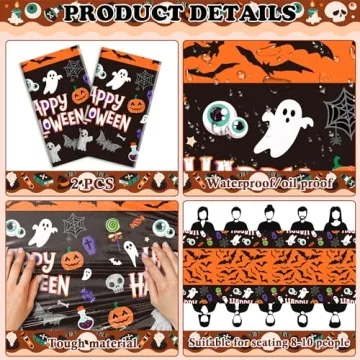 OHOME Halloween Tablecloths - Perfect Party Favors & Decor