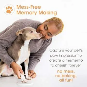 Pearhead Pet Paw Print Photo Frame With Clay Imprint Kit - Pawprint Making Kit and Photo Display for Cats and Dogs, No-Mess Pawprint Memorial, Gift For Pet Owner, Espresso