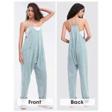 EXLURA Womens Casual Summer Jumpsuits 2025 Romper Bib Outfits with Pockets