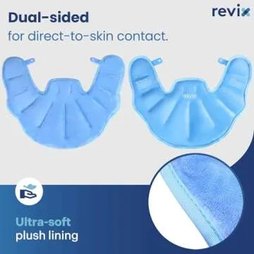 REVIX Ice Pack for Neck and Shoulders Upper Back Discomfort, Large Neck Ice Pack Wrap with Soft Plush Lining, Reusable Gel Cold Compress for Post-Workout Recovery, Blue