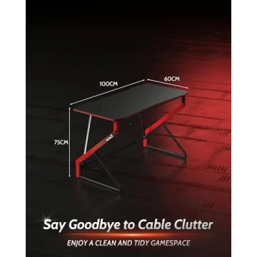 CubiCubi 40 Inch Gaming Desk Stylish & Sturdy Design