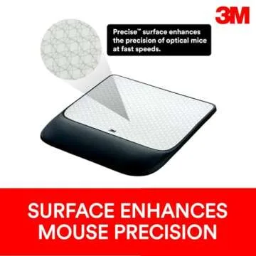 3M Precise Mouse Pad with Gel Wrist Rest for Comfort