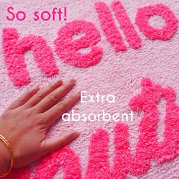 Hello Beautiful Bath Mat - Cute, Soft & Non-Slip