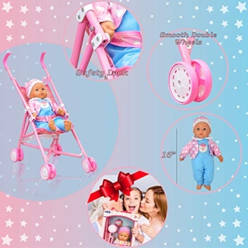 My First Baby Doll & Stroller Combo for Happy Kids