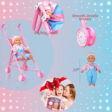 My First Baby Doll & Stroller Combo for Happy Kids