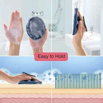 Gentle Silicone Body Brush for All Skin Types - Exfoliating