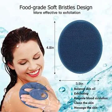 Gentle Silicone Body Brush for All Skin Types - Exfoliating