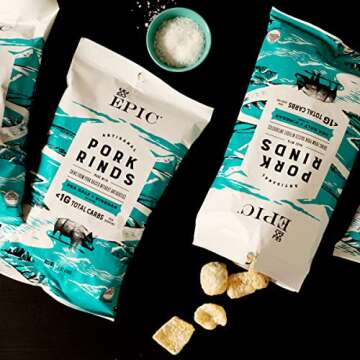 EPIC Sea Salt Vinegar Pork Rinds Gluten-Free Snack