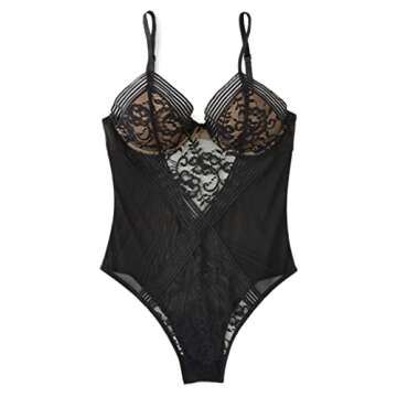 Adore Me Scoria Sexy Floral Lace Bodysuit - Underwire Support