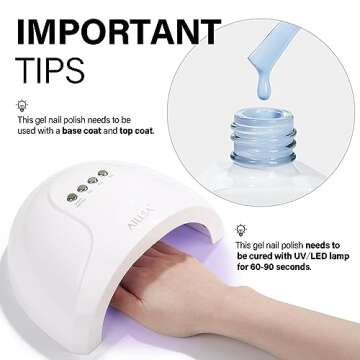 AILLSA Pastel Blue Gel Nail Polish Macaron Baby Blue Gel Polish Bright Spring Summer Colors Cotton Candy Nail Polish Gel Soak Off U V for French Manicure Salon DIY Holiday Gifts 0.5 Fl Oz GB82