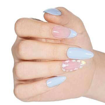 AILLSA Pastel Blue Gel Nail Polish Macaron Baby Blue Gel Polish Bright Spring Summer Colors Cotton Candy Nail Polish Gel Soak Off U V for French Manicure Salon DIY Holiday Gifts 0.5 Fl Oz GB82