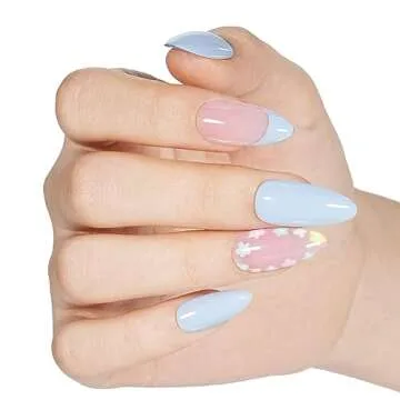 AILLSA Cotton Candy Gel Nail Polish in Pastel Blue 0.5 Fl Oz