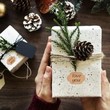 150 Pcs Kraft Label Stickers for Gifts and Crafts