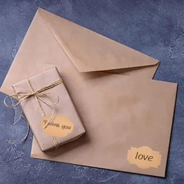 150 Pcs Kraft Label Stickers for Gifts and Crafts