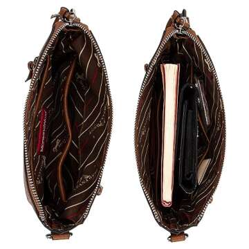 Montana West Brown Crossbody Bag for Women Small Cross Body Bag Purses Lightweight Travel Side Purse Shoulder Purses with Guitar Strap MWC-216BR