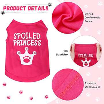 Jexine 6 Pack Chihuahua Dog T Shirts for Summer Fun