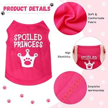 Jexine 6 Pack Chihuahua Dog T Shirts for Summer Fun