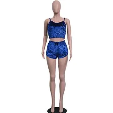 Velvet 2 Piece Pajama Set Stylish Women's Sleepwear