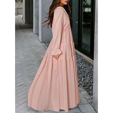 BLENCOT Women's Boho Floral Maxi Dress for Summer Events