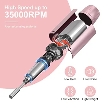 Rechargeable Nail Drill 35000RPM Electric E-File for Nails