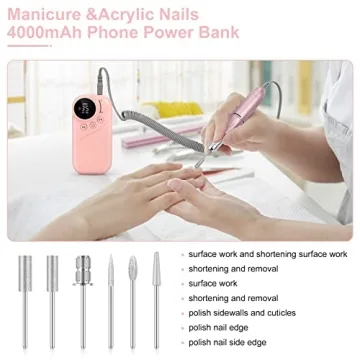 Rechargeable Nail Drill 35000RPM Electric E-File for Nails
