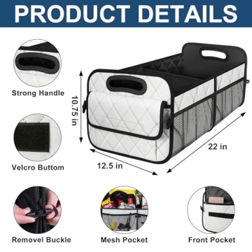 Deosk Car Trunk Organizer - 6 Pocket & Waterproof