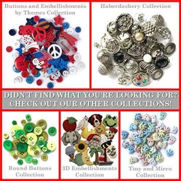 Buttons Galore and More Collection of Novelty Buttons and Embellishments Based on A Variety of Themes, Holidays, and Seasons for DIY Crafts, Scrapbooking, Sewing, Cardmaking and Other Projects