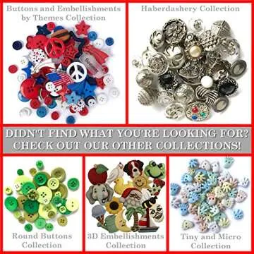 Buttons Galore and More Collection of Novelty Buttons and Embellishments Based on A Variety of Themes, Holidays, and Seasons for DIY Crafts, Scrapbooking, Sewing, Cardmaking and Other Projects