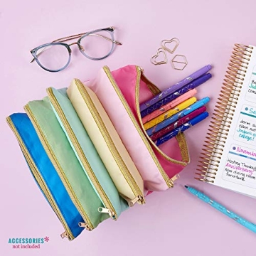 Erin Condren Rainbow Accordion Zipper Pouch for Organization