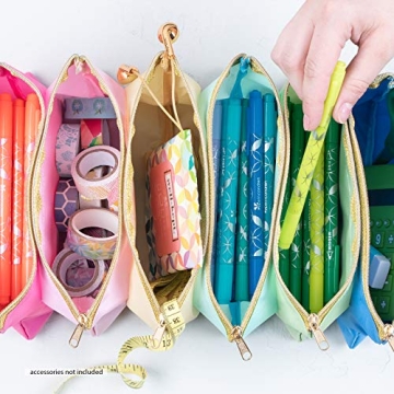 Erin Condren Rainbow Accordion Zipper Pouch for Organization