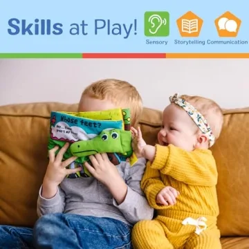 Melissa & Doug Whose Feet? Baby Book - Interactive Clutching Fun