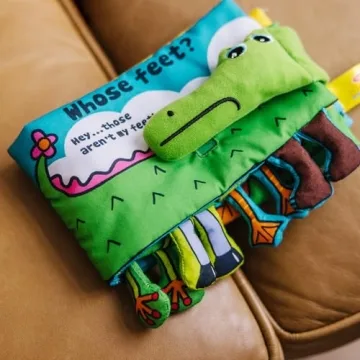 Melissa & Doug Whose Feet? Baby Book - Interactive Clutching Fun