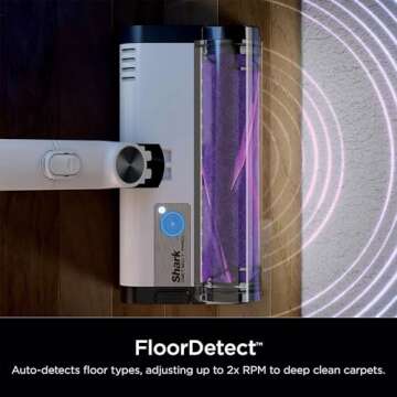 Shark IW3615 Detect Pro Cordless Stick Vacuum with HEPA Auto-Empty System, Flexible Wand, Portable Handheld Attachment, Ideal for Household Pet Hair, 60 Minute Runtime, White/Beats Brass (Renewed)