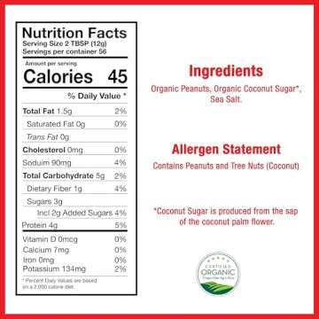 Betty Lou's 100% Organic Powdered Peanut Butter, Gluten Free, Vegan, Low Calorie, All Natural, High ...