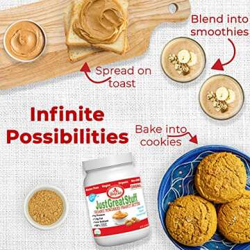 Betty Lou's 100% Organic Powdered Peanut Butter, Gluten Free, Vegan, Low Calorie, All Natural, High Protein, Deliciously Healthy, Just Add Water (1.5 Lbs)