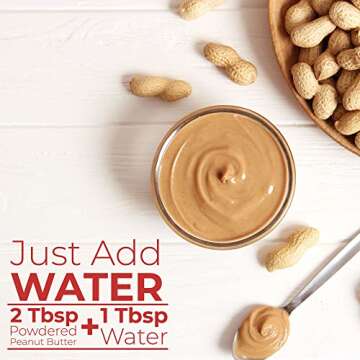 Betty Lou's 100% Organic Powdered Peanut Butter, Gluten Free, Vegan, Low Calorie, All Natural, High Protein, Deliciously Healthy, Just Add Water (1.5 Lbs)