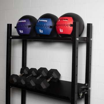 Titan Fitness Soft Leather Medicine Wall Ball 14 lb. Durable, Endurance, Cardio, Core Strength