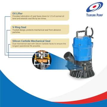 Tsurumi HS2.4S Submersible Trash Pump - 39 GPM Performance