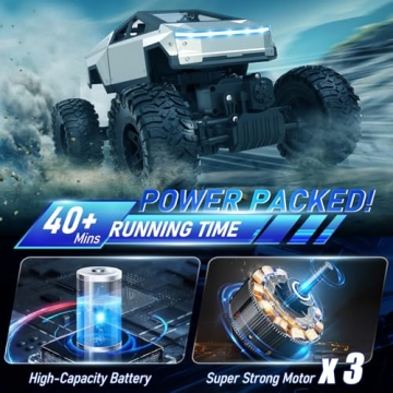 NQD 1:14 Scale Cyber Truck RC Off-Road Toy with LED Lights