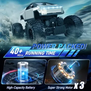 NQD 1:14 Scale Cyber Truck RC Off-Road Toy with LED Lights