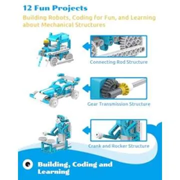 WhalesBot D3 Pro 12-in-1 STEM Wecode Pad Coding Robot Kit for Kids, 388-Piece Educational Building Set with Interactive Storytelling, Ideal Toy Gift for Boys & Girls Ages 6-8