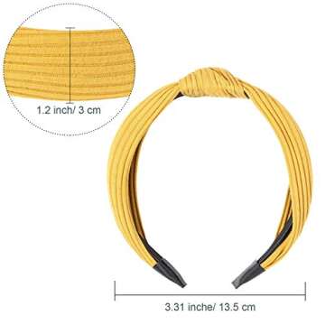 Kisslife 10 Pack Wide Headbands Knot Turban Headband Hair Band Elastic Plain Fashion Hair Accessorie...