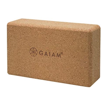 Gaiam Cork Yoga Brick for Balanced Workouts and Support