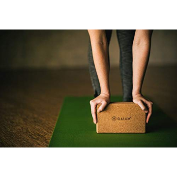 Gaiam Cork Yoga Brick for Balanced Workouts and Support